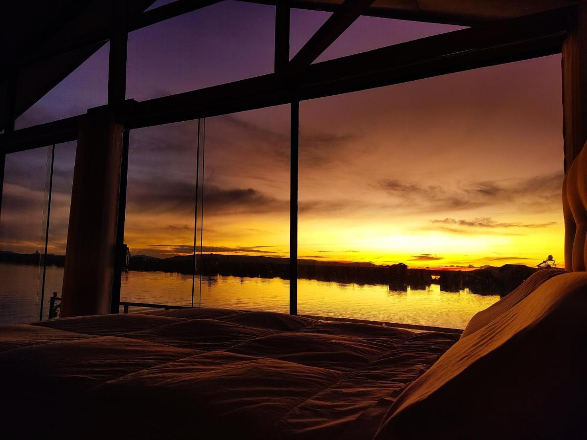 Titicaca Habitacion Panoramica Vista Al Amanecer Villa Puno Bagian luar foto