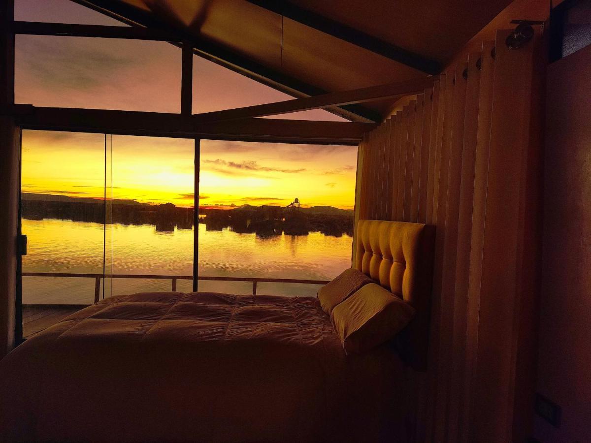 Titicaca Habitacion Panoramica Vista Al Amanecer Villa Puno Bagian luar foto