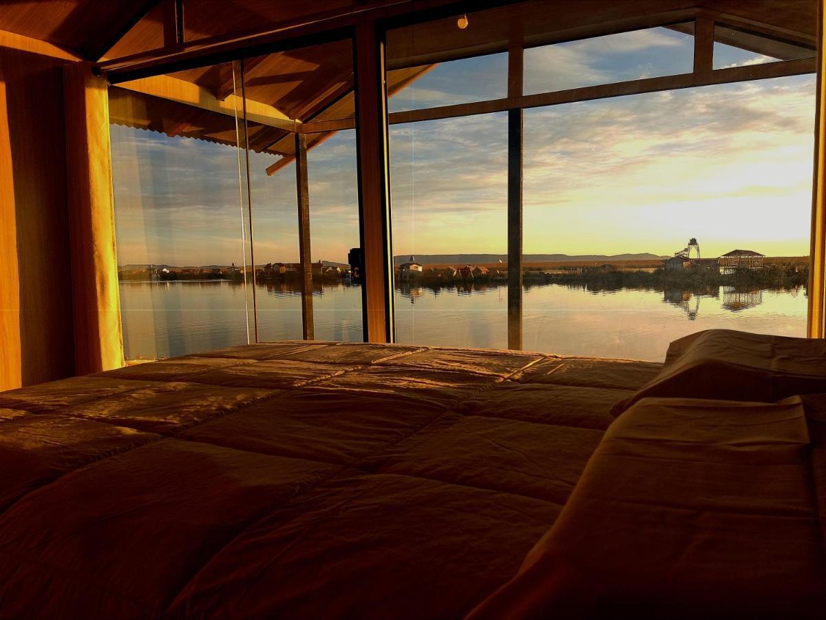 Titicaca Habitacion Panoramica Vista Al Amanecer Villa Puno Bagian luar foto