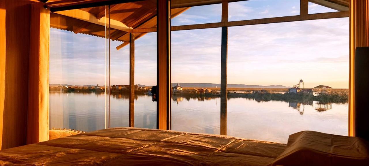 Titicaca Habitacion Panoramica Vista Al Amanecer Villa Puno Bagian luar foto