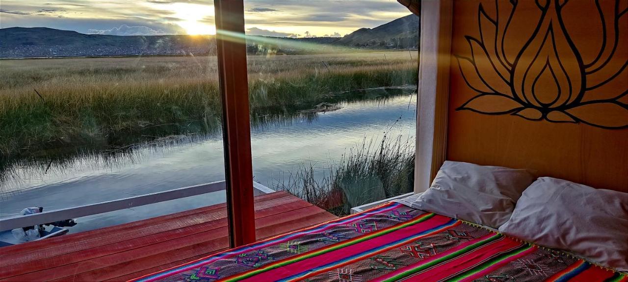 Titicaca Habitacion Panoramica Vista Al Amanecer Villa Puno Bagian luar foto