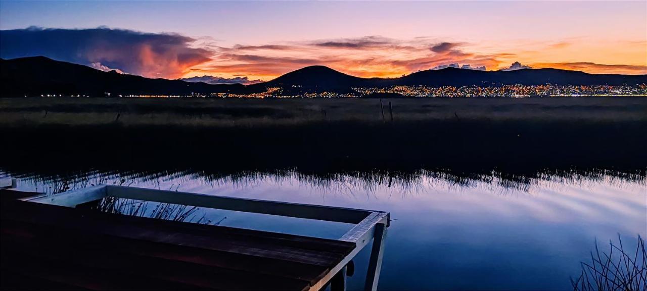 Titicaca Habitacion Panoramica Vista Al Amanecer Villa Puno Bagian luar foto