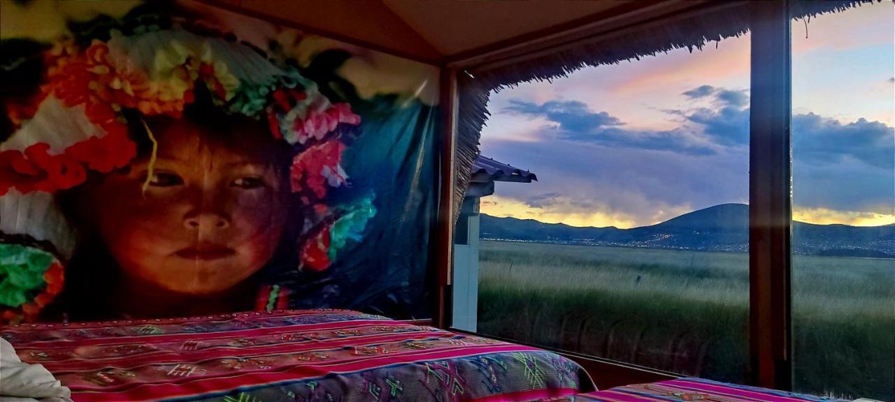 Titicaca Habitacion Panoramica Vista Al Amanecer Villa Puno Bagian luar foto