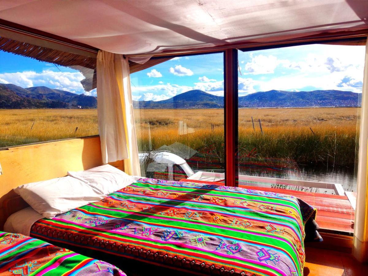 Titicaca Habitacion Panoramica Vista Al Amanecer Villa Puno Bagian luar foto