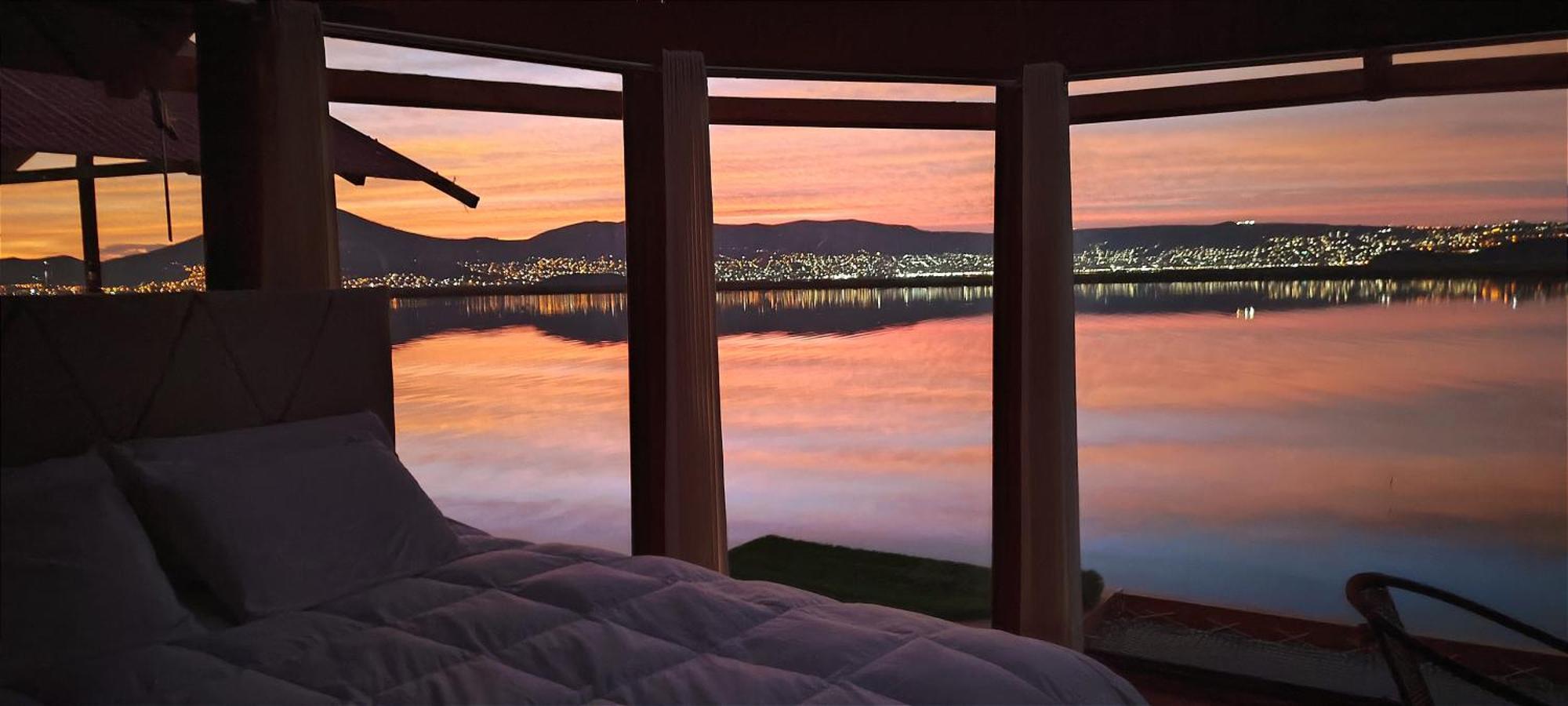 Titicaca Habitacion Panoramica Vista Al Amanecer Villa Puno Bagian luar foto