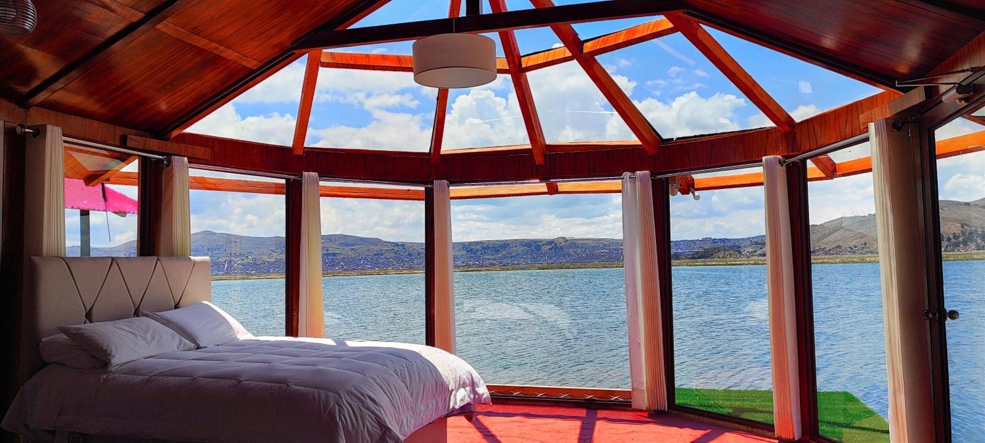 Titicaca Habitacion Panoramica Vista Al Amanecer Villa Puno Bagian luar foto